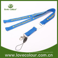 Polyester custom hand phone lanyard with safety buckle